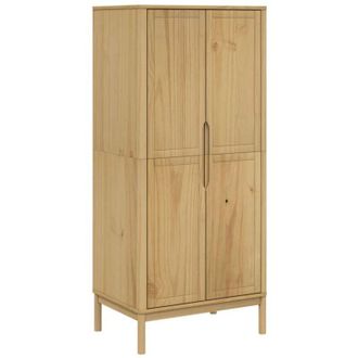 vidaXL Wardrobe floro Wax Brown 77x53x171 cm Solid Wood Pine Vidaxl