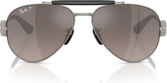 Ray-Ban x Ferrari 58mm Polarized Phantos Sunglasses in Gunmetal /Grey Gradient Polar at Nordstrom
