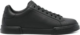 Dolce & Gabbana Schoenen, Heren, Zwart, 44 EU, Zwarte Veterschoenen met Ronde Neus