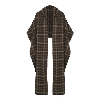 Cortana Jassen, Dames, Bruin, ONE Size, Wol, Salon, capuchon jacquard bruine sjaal