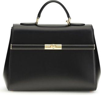 Dolce & Gabbana Black Calf Leather Bos Taurus Shoulder Womens Bag