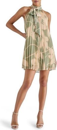 Steve Madden Odora Pleated Minidress in Green at Nordstrom Rack, Size Xx-Large