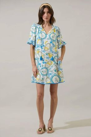 Sugarlips Havana A-Line Dress In Banana