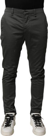 Dondup Cotton Mid Waist Skinny Men Chino Trouser Mens Pants