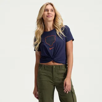 Nike Chicago Bears Rivalries Collection One Classic Twist Nike Womens Dri-FIT NFL T-Shirt in Blue | 04PS41L7Q-FJD