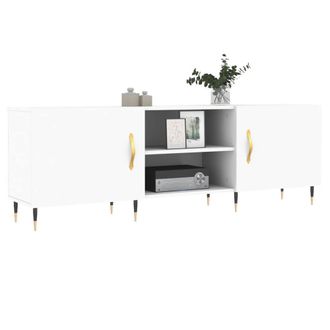 Berkfield Home TV Cabinet White 150x30x50 cm Engineered Wood | Size: 150 x 30 x 50 cm
