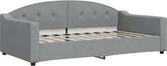 vidaXL Sof&aacute; Cama De Tela Gris Claro 100x190 Cm Vidaxl
