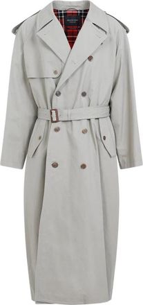 Balenciaga Katoenen Trenchcoat - Dames - Trenchcoats - Grijs - XS - Katoen - Jassen