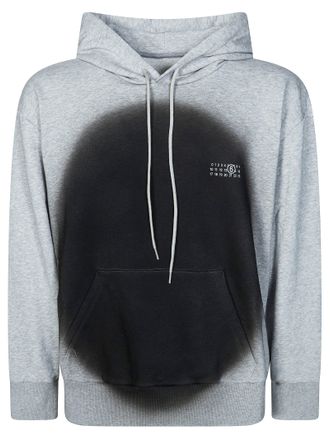 Maison Margiela Light Grey Black Spray Paint Hoodie