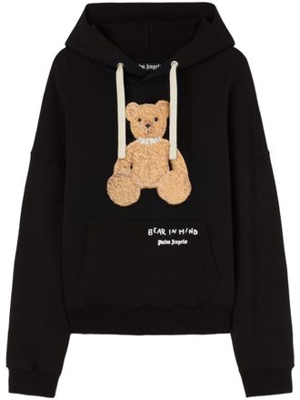 Palm Angels Black Bear In Mind cotton hoodie