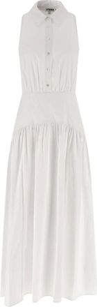Staud Romy gekreukte maxi-jurk - Wit