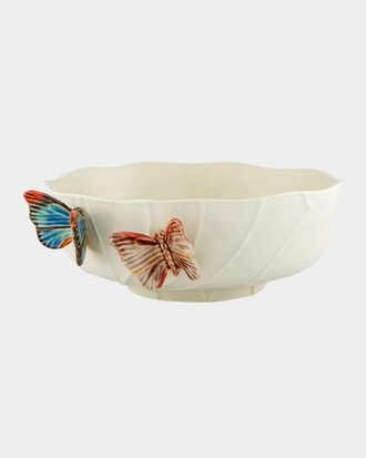 Bordallo Pinheiro Cloudy Butterflies Salad Bowl by Claudia Schiffer, 135 oz