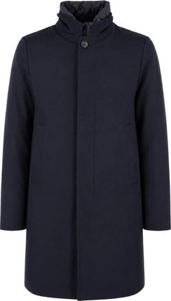 Duno Fondo Jas - Heren - Mantel - Blauw - M - Wol - Jassen