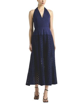 Derek Lam Maris Eyelet Halter Dress