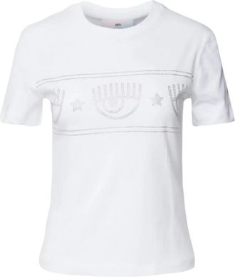 Chiara Ferragni Wit korte mouw T-shirt 74Cbhg 02Cjg 01003 - Dames - T-shirts - Wit - S - Tops