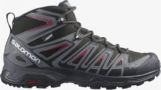 Salomon Mens X Ultra Pioneer Mid-Cut Hiking Shoe In Peat/qush