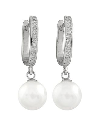 Splendid Pearls Silver 6-7Mm Akoya Pearl Earrings
