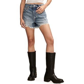 Lucky Brand High Waist Denim Mom Shorts in Sail Away at Nordstrom, Size 29