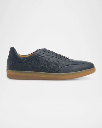 Kiton Men & apos;s Deerskin T-Toe Low-Top Sneakers