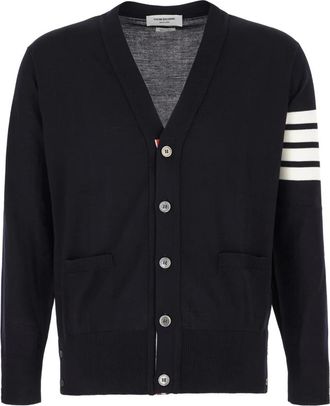 Thom Browne Truien & Vesten, Heren, Blauw, L, Wol, Stijlvolle Gebreide Collectie