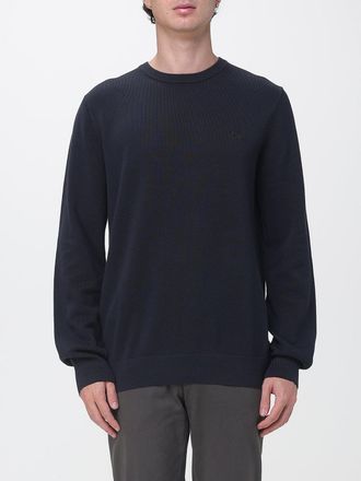 Fred Perry Crew Neck Cotton Jumper with Tone-on-Tone Embroidered Logo