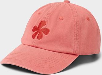 Rhythm Womens Embroidered flower faded baseball cap