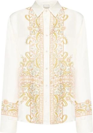 Pierre-Louis Mascia Aloebio Shirt met lange mouwen - Dames - Overhemden - Beige - M - Overhemden