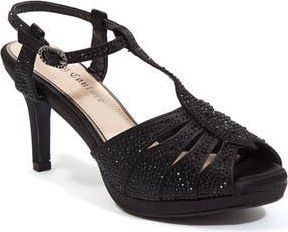 Lady Couture Midnight Rhinestone Sandal in Black at Nordstrom Rack, Size 7-7.5Us / 38Eu