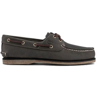 Timberland Classic Boat Full Grain Leather Mens Loafers Shoes - Medium Grey - Size:UK 10.5