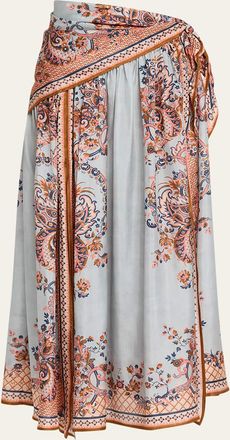 Zimmermann Aster Scarf Midi Skirt