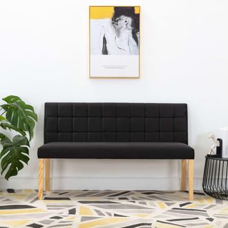 vidaXL Vidaxl - Banco De Terciopelo Negro 140 Cm