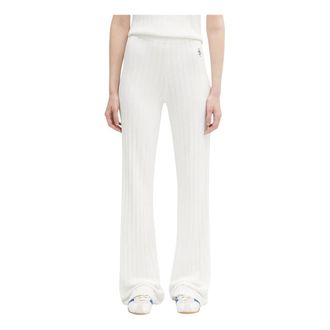 Sporty & Rich Broeken, Dames, Beige, L, Rayon, SRC Ribbed Broeken