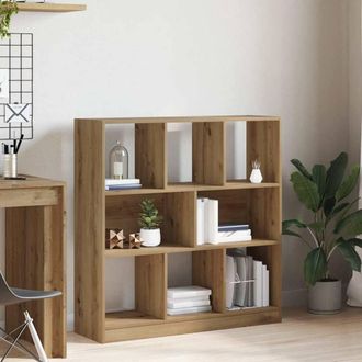 Berkfield Home Classic Book Cabinet Artisan Oak 97.5x29.5x100 cm Engineered Wood in Brown
