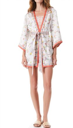 Alice & Olivia Domino Reversible Tie Waist Wrap In Multi