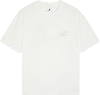 C.P. Company Logo Print Cotton T-shirt - White - XL