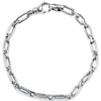 Pompeii3 Mens Round & Square Link 14k Gold (16gram) or Platinum (26gram) 5mm Bracelet 8.5
