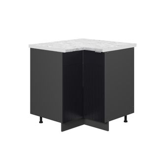 Vicco Armario De Esquina Fame-line, Rayas Negras, 80.5 Cm, Et M&aacute;rmol