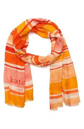Kate Spade New York ocean stripe oblong scarf in Pink Multi at Nordstrom Rack