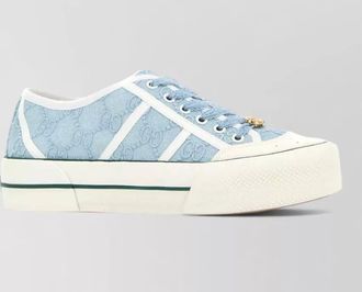 Gucci lace sneakers low top contrast stitching