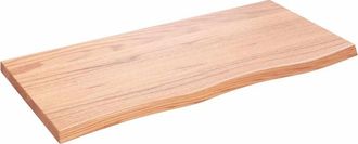vidaXL Vidaxl - Estante Pared Madera Roble Tratada Marr&oacute;n Claro 100x50x(2-4) Cm