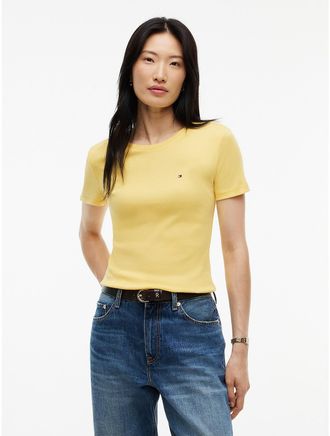 Tommy Hilfiger Womens Crewneck Favorite T-Shirt - Daisy Yellow - XXL