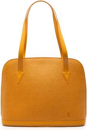 Louis Vuitton Yellow Leather Shoulder Bag Tote Bag (Pre-Owned)