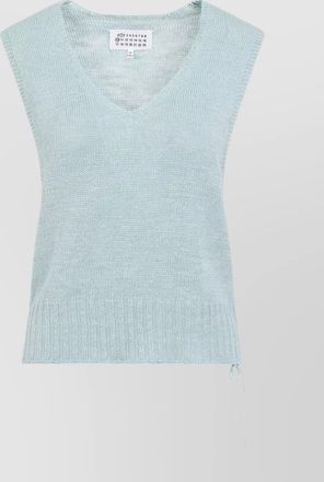 Maison Margiela true hemp vest with side tie detail