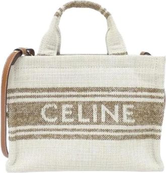 Celine Pre-owned Mini Bags, female, Brown, Size: ONE SIZE Pre-owned Small Cabas Thais Canvas Bag