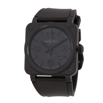 Bell & Ross Pre-owned Bell and Ross BR 03 Phantom Automatic Black Dial Mens Watch BR03A-PH-CE/SRB