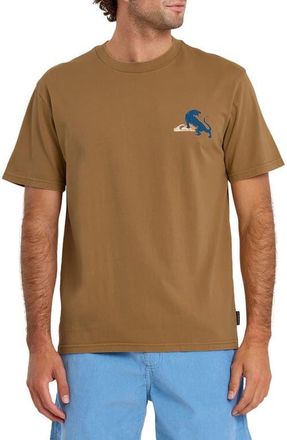 Quiksilver Jungle Bite Cotton Graphic T-Shirt in Tobacco at Nordstrom, Size Xx-Large