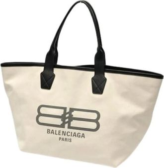 Balenciaga Pre-owned Tote Bags, female, White, Size: ONE SIZE Pre-owned Vintage Tote Bag