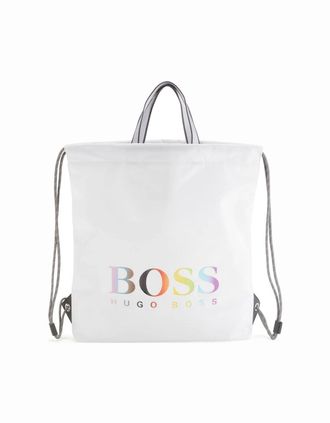 HUGO BOSS Mens Tlove Drawstring Backpack - White - Size: ONE size