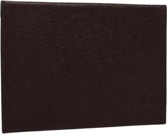 Louis Vuitton Pre-owned Wallets, female, Brown, Size: ONE SIZE Pre-owned Taiga Leather Pouch