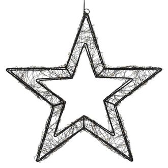 ECD Germany Estrella de Navidad LED decorativa colgante 50 cm, con temporizador